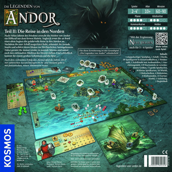 Die Legenden von Andor - Teil II Die Reise in den Norden  - Erweiterung für das Grundspiel