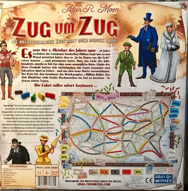 Zug um Zug  - USA (Spiel des Jahres 2004) - Grundspiel - DE