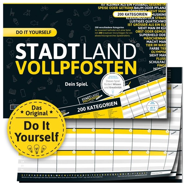 DR - STADT LAND VOLLPFOSTEN® - DO IT YOURSELF EDITION - DIN-A4 Block