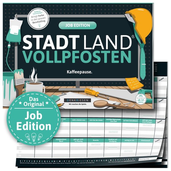 DR - STADT LAND VOLLPFOSTEN® - JOB EDITION "Kaffeepause." - DIN-A4 Block