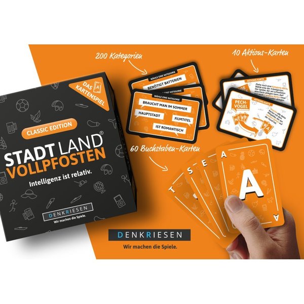 DR - STADT LAND VOLLPFOSTEN® - Das Kartenspiel – Classic Edition