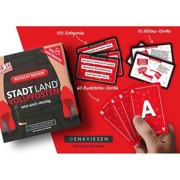 DR - STADT LAND VOLLPFOSTEN® - Das Kartenspiel – Rotlicht Edition