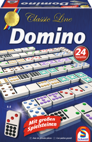 Schmidt Spiele - Classic Line, Domino, mit großen Spielsteinen