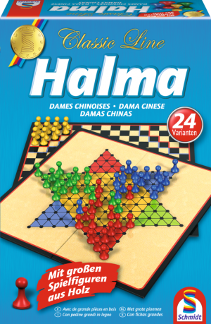 Schmidt Spiele - Classic Line, Halma - Mit großen Spielfiguren aus Holz