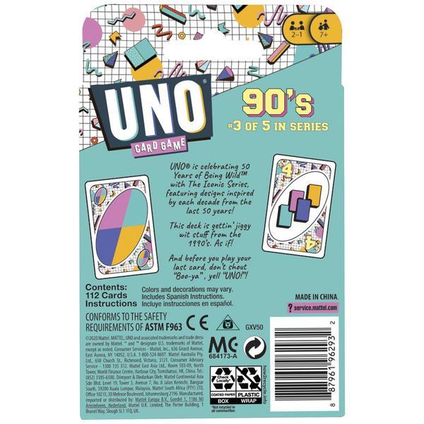 Mattel - UNO Iconic - 90´s - Kartenspiel