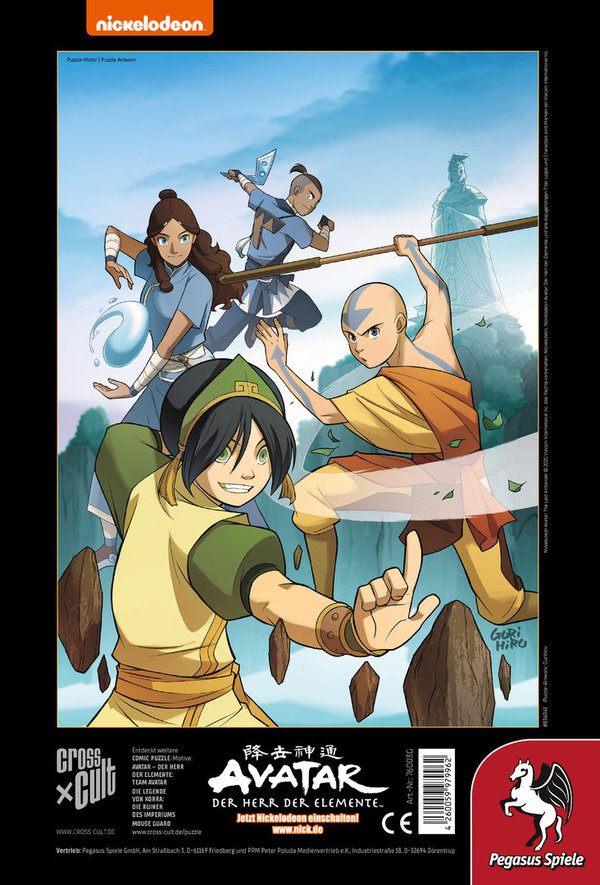 Puzzle: Avatar – Der Herr der Elemente (Team Avatar), 500 Teile